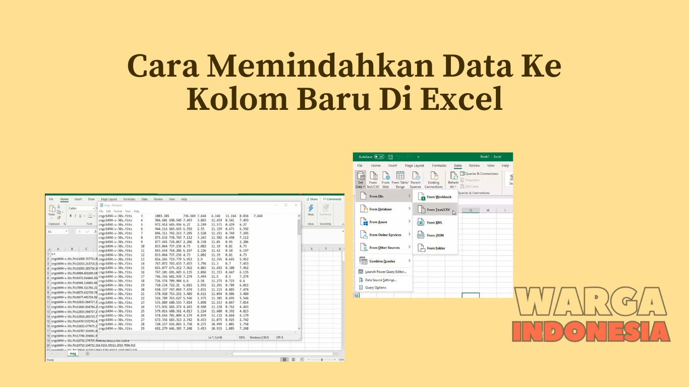 Cara Memindahkan Data Ke Kolom Baru Di Excel