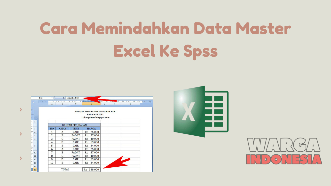 Cara Memindahkan Data Master Excel Ke Spss