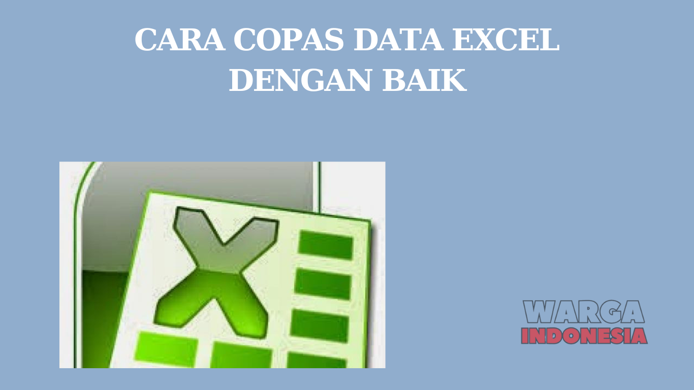 CARA COPAS DATA EXCEL DENGAN BAIK