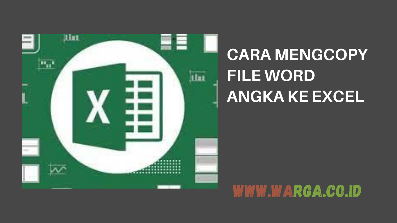 CARA MENGCOPY FILE WORD ANGKA KE EXCEL