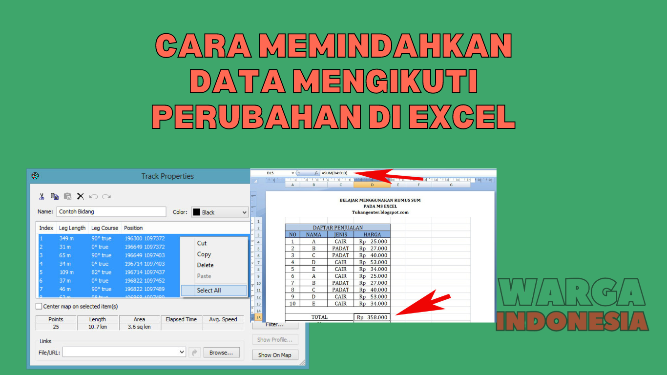 Cara Memindahkan Data Mengikuti Perubahan Di Excel