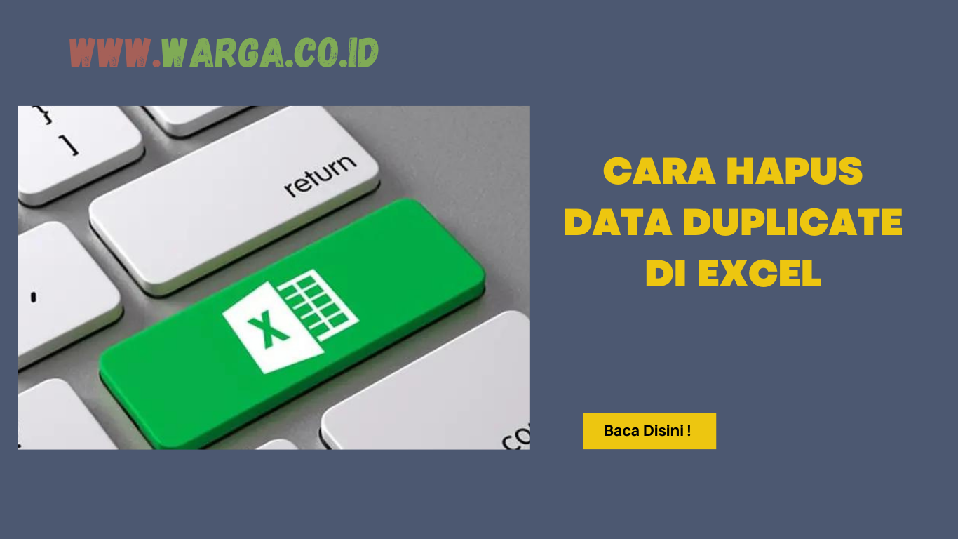 CARA HAPUS DATA DUPLICATE DI EXCEL