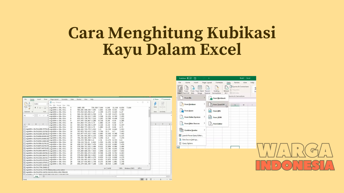 Cara Menghitung Kubikasi Kayu Dalam Excel