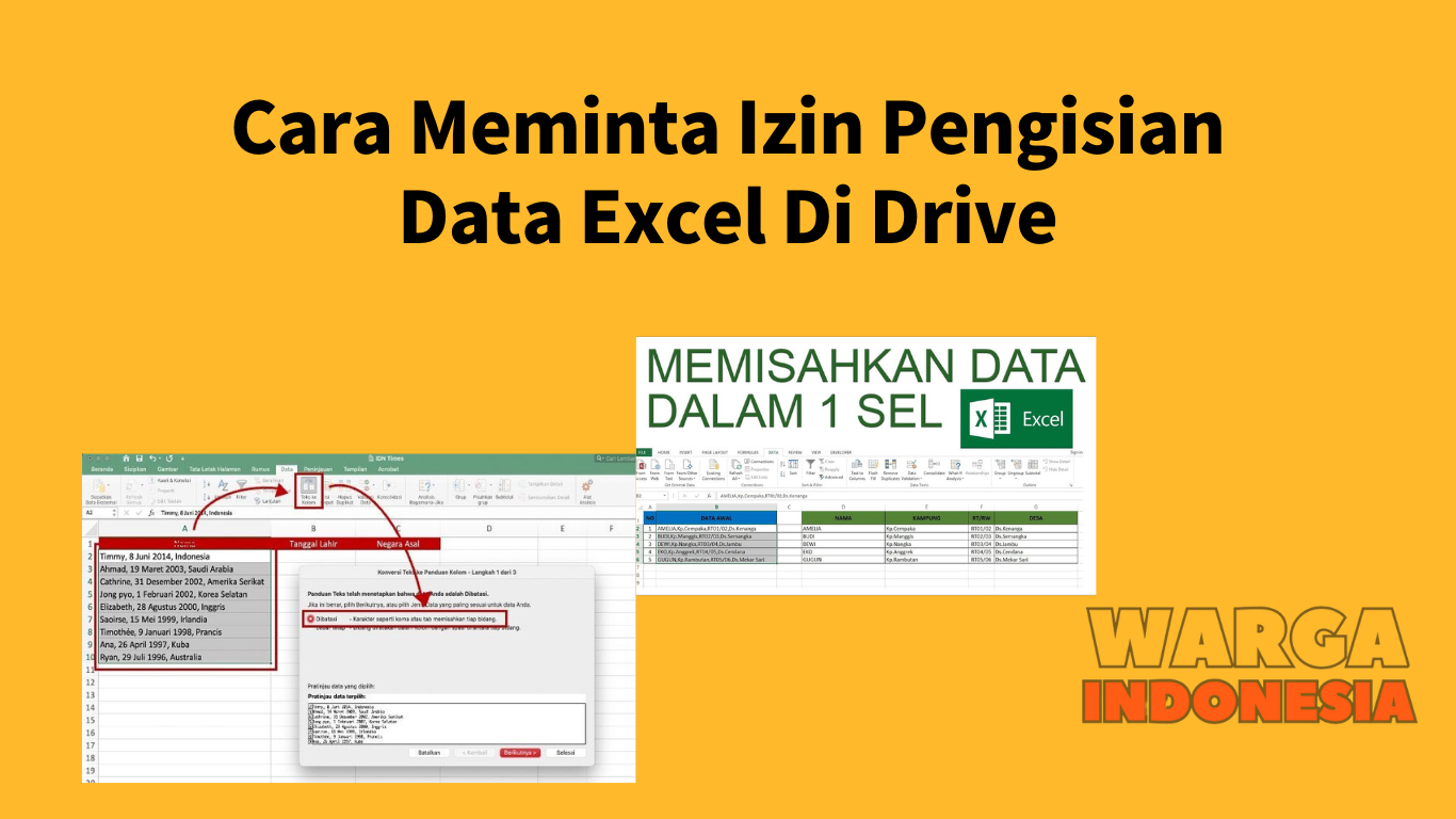 Cara Meminta Izin Pengisian Data Excel Di Drive