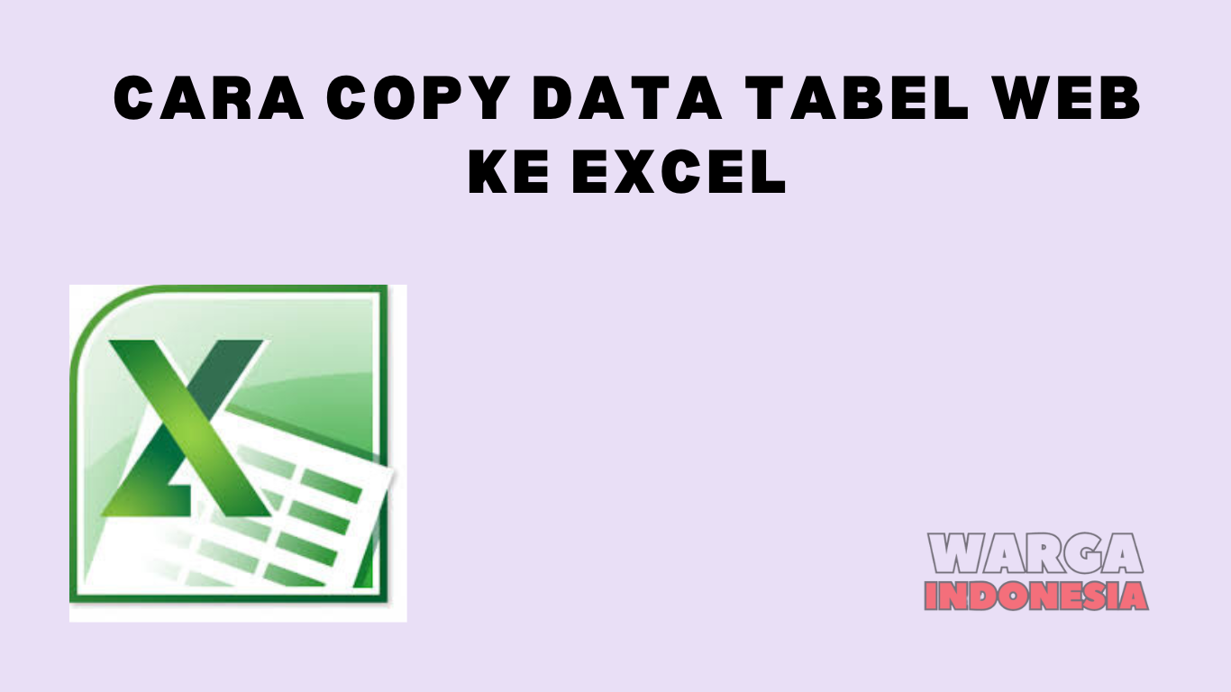 CARA COPY DATA TABEL WEB KE EXCEL