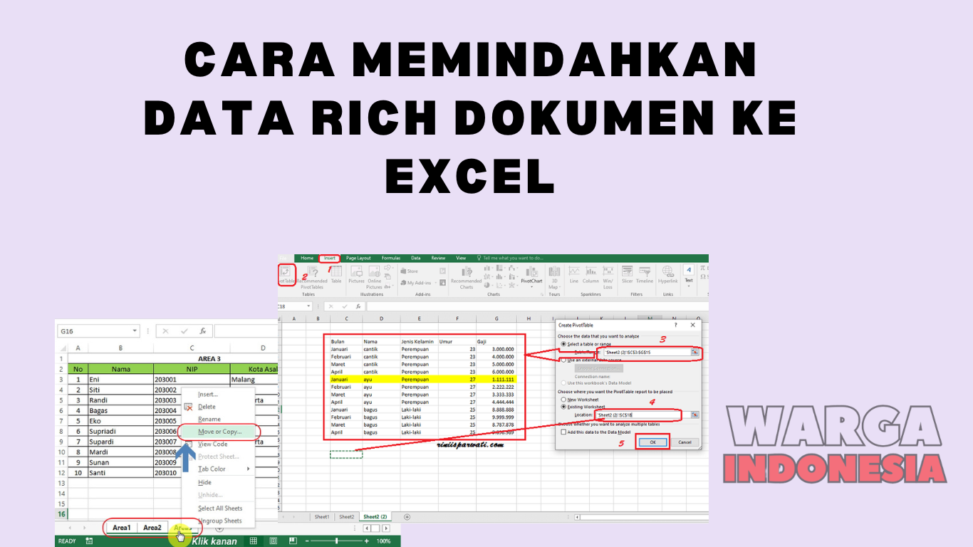 Cara Memindahkan Data Rich Dokumen Ke Excel