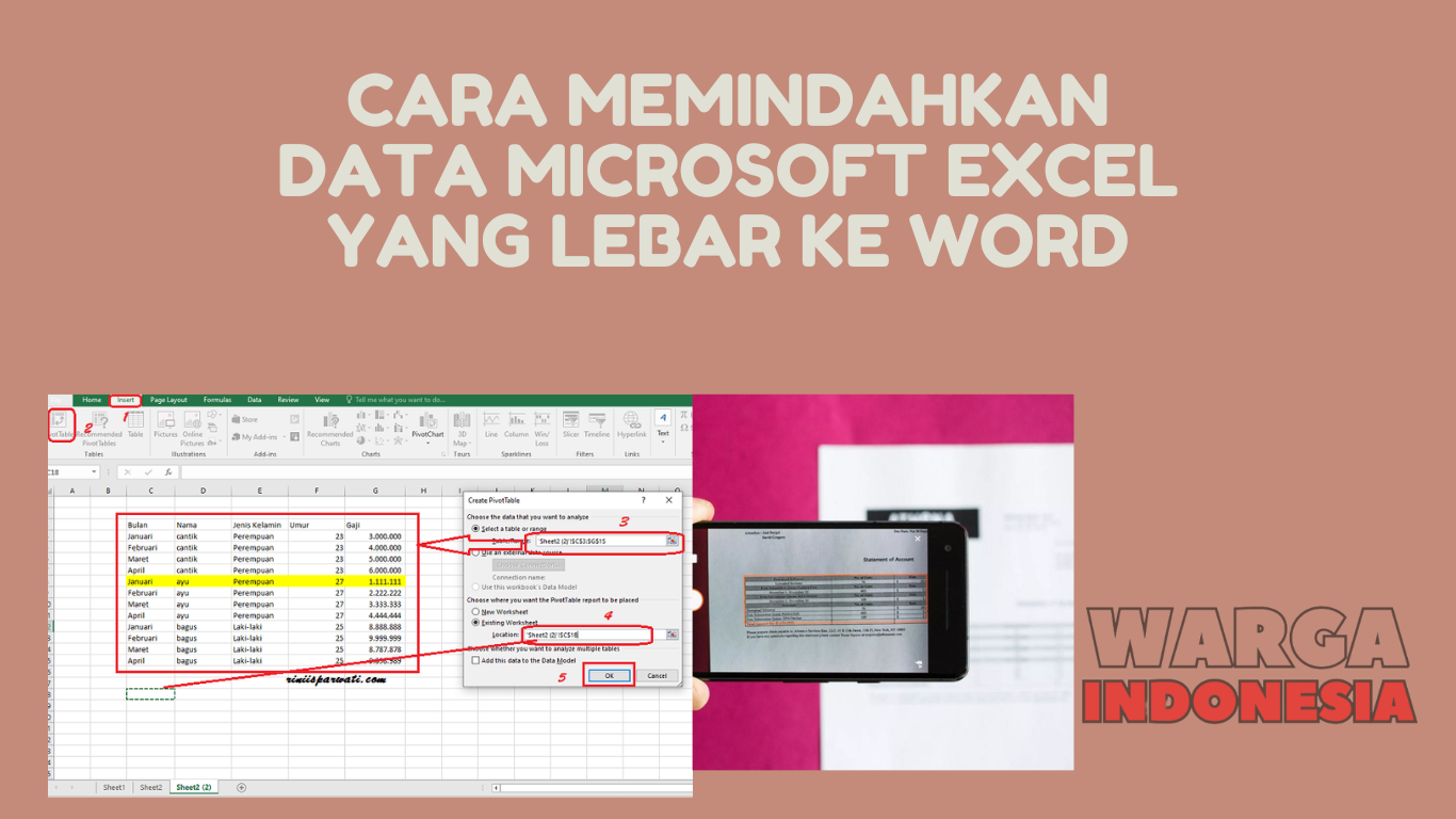 Cara Memindahkan Data Microsoft Excel Yang Lebar Ke Word