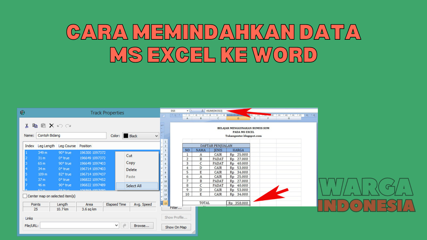 Cara Memindahkan Data Ms Excel Ke Word