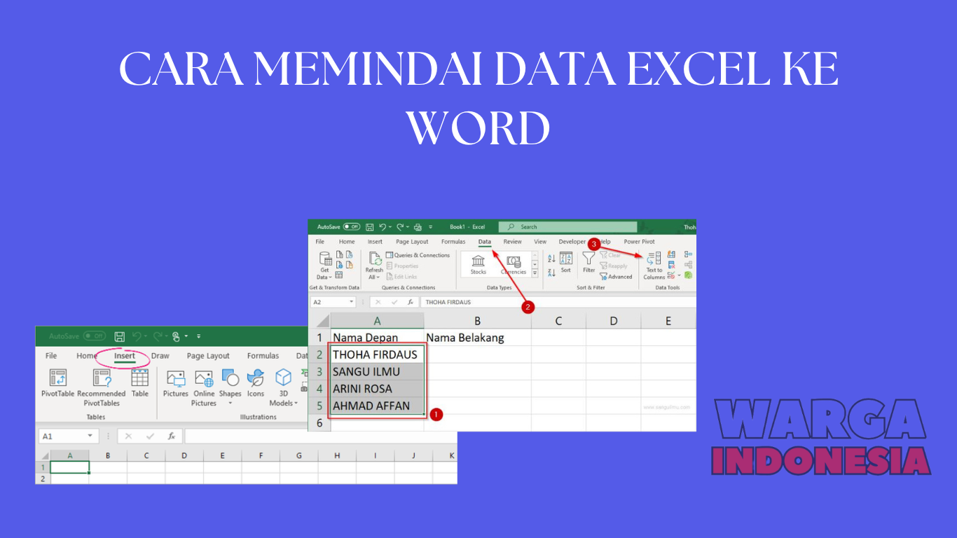 Cara Memindai Data Excel Ke Word